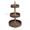 Hello Honey® 27.5" Decorative Wood & Tin 3 Tier Tray